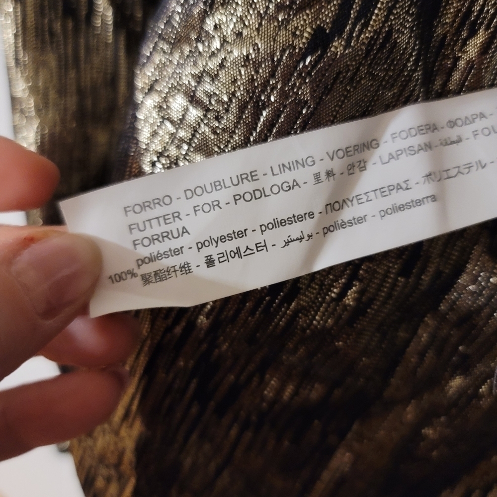 Zara Metallic Ruffled Mini Dress - Picture 12 of 14